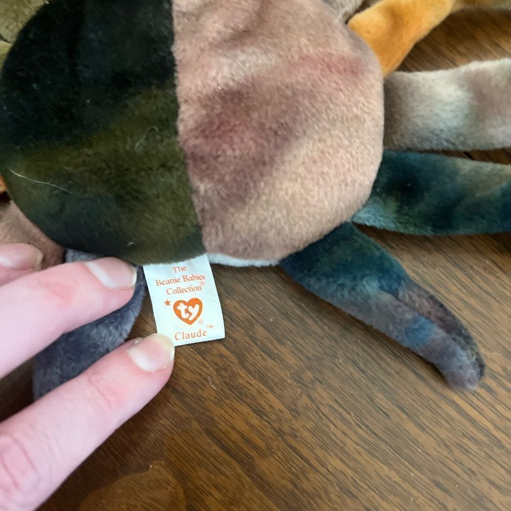 Very Rare Ty Beanie Babies Claude the Crab 1996 Original Retired with Errors - Picture 5 of 9